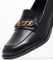 Women Moccasins 24318 Black Leather Tamaris