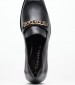 Women Moccasins 24318 Black Leather Tamaris