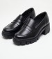 Women Moccasins 24439 Black Leather Tamaris