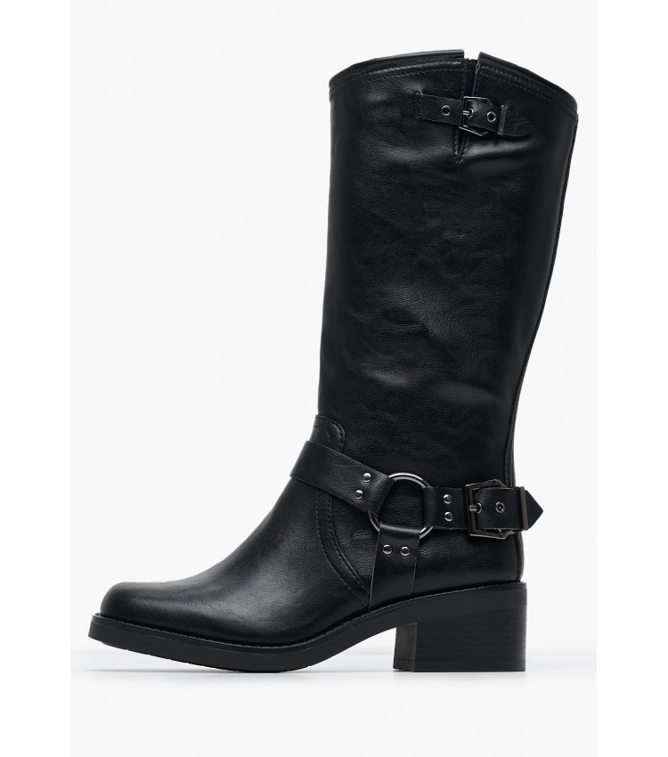 Women Boots 25399 Black ECOleather Tamaris