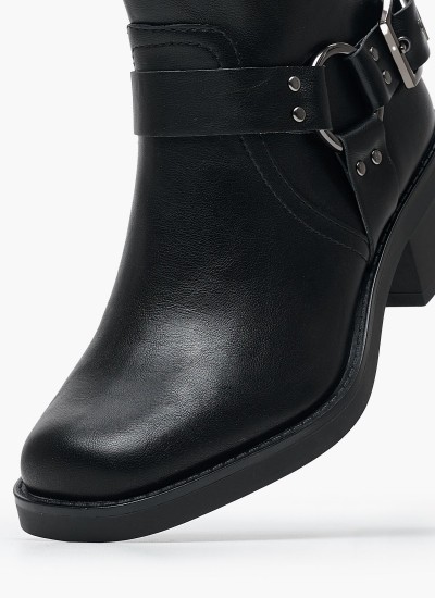 Women Boots Stone Black Leather Ash