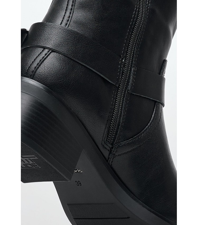 Women Boots 25399 Black ECOleather Tamaris