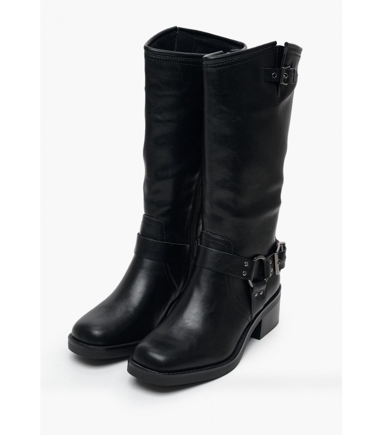 Women Boots 25399 Black ECOleather Tamaris