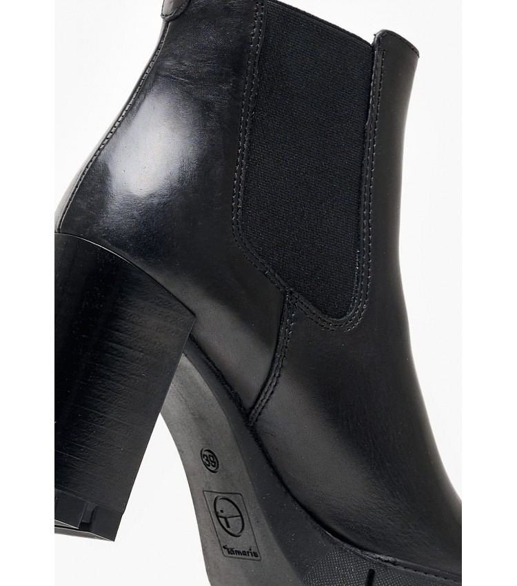 Women Boots 25457 Black Leather Tamaris