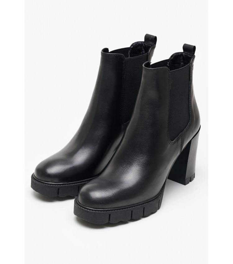 Women Boots 25457 Black Leather Tamaris