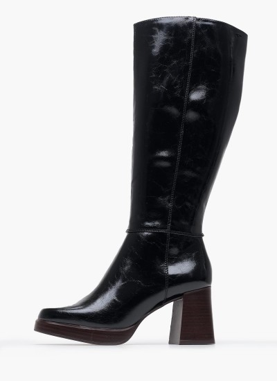 Women Boots Stone Black Leather Ash