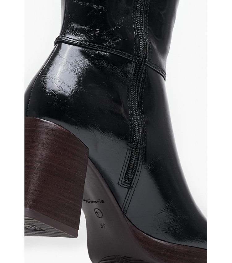 Women Boots 25533 Black ECOleather Tamaris