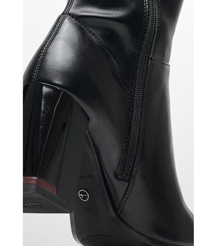 Women Boots 25544 Black Leather Tamaris