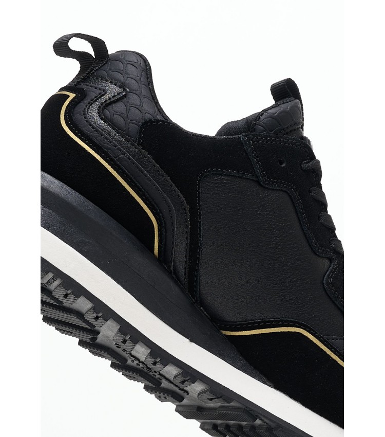 Women Casual Shoes Blur.Supra Black Leather Pepe Jeans