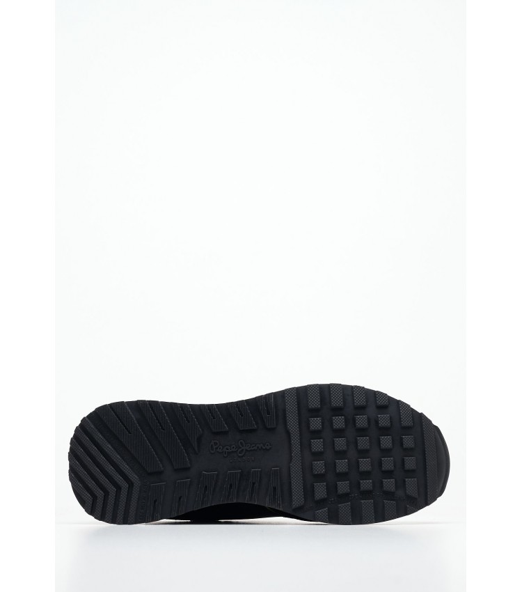 Women Casual Shoes Blur.Supra Black Leather Pepe Jeans