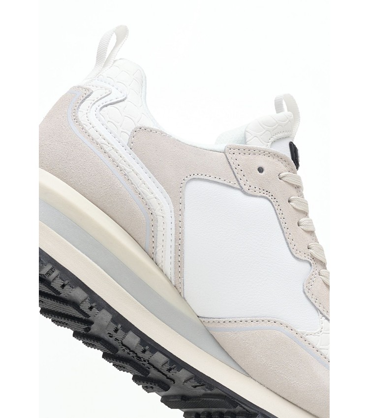 Women Casual Shoes Blur.Supra White Leather Pepe Jeans