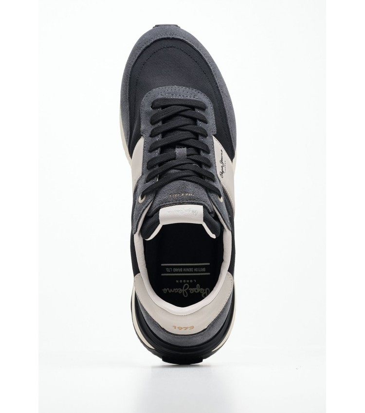 Men Casual Shoes Buster.Supra Black Fabric Pepe Jeans