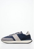 Men Casual Shoes Buster.Supra Blue Fabric Pepe Jeans