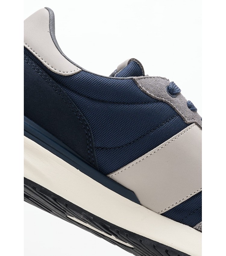 Men Casual Shoes Buster.Supra Blue Fabric Pepe Jeans