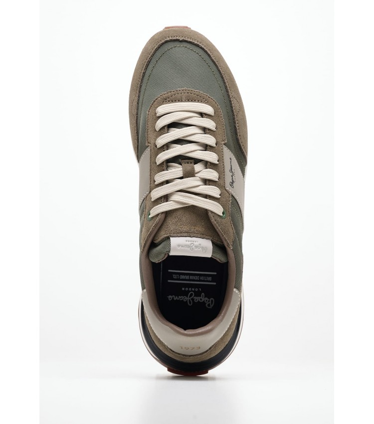 Men Casual Shoes Buster.Supra Khaki Fabric Pepe Jeans