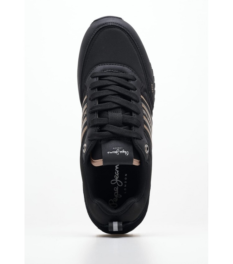 Women Casual Shoes Dublin.City Black Fabric Pepe Jeans