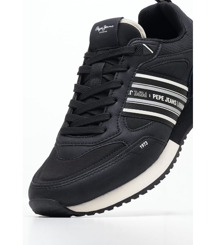 Men Casual Shoes Dublin.Young Black ECOleather Pepe Jeans