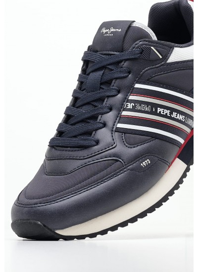 Men Casual Shoes Dublin.Young Blue ECOleather Pepe Jeans