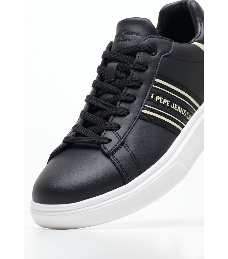 Men Casual Shoes Eaton.Street Black ECOleather Pepe Jeans