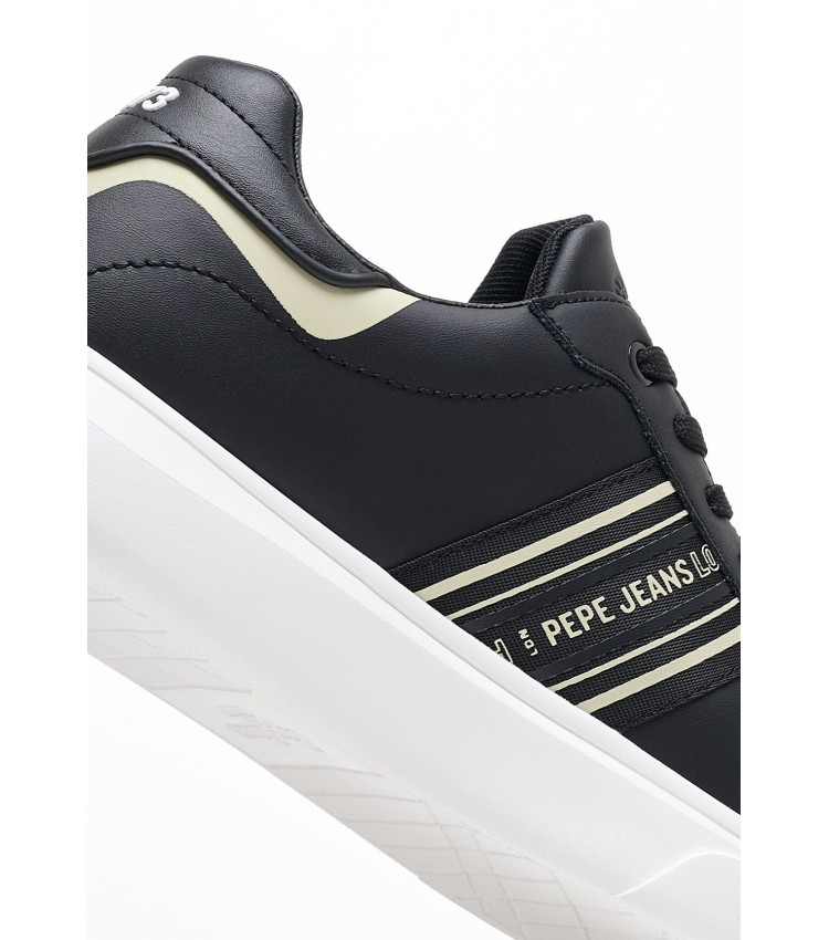 Men Casual Shoes Eaton.Street Black ECOleather Pepe Jeans