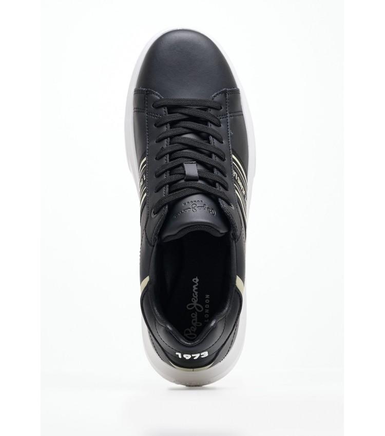 Men Casual Shoes Eaton.Street Black ECOleather Pepe Jeans