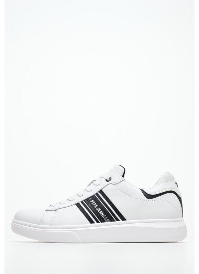 Men Casual Shoes Eaton.Street White ECOleather Pepe Jeans