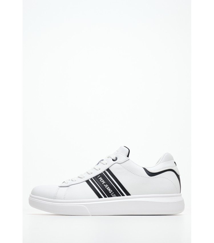 Men Casual Shoes Eaton.Street White ECOleather Pepe Jeans