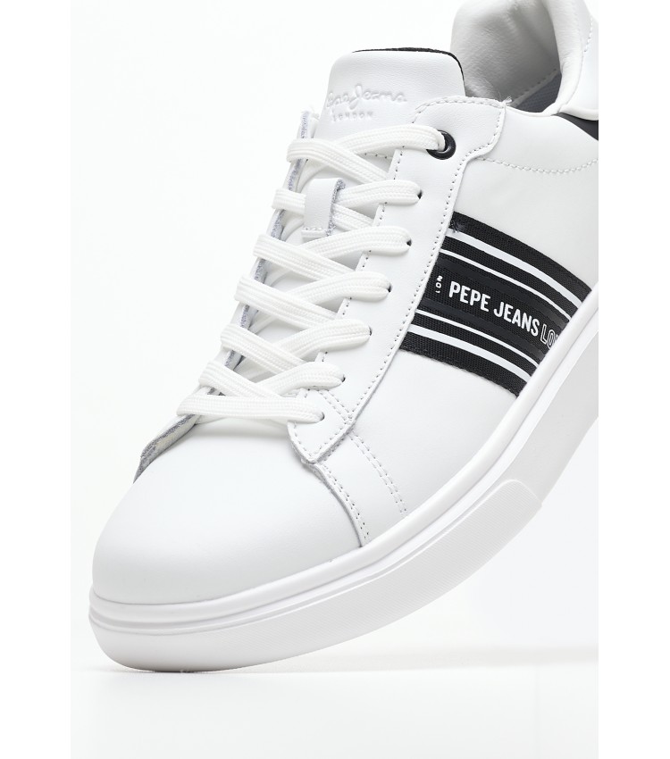 Men Casual Shoes Eaton.Street White ECOleather Pepe Jeans