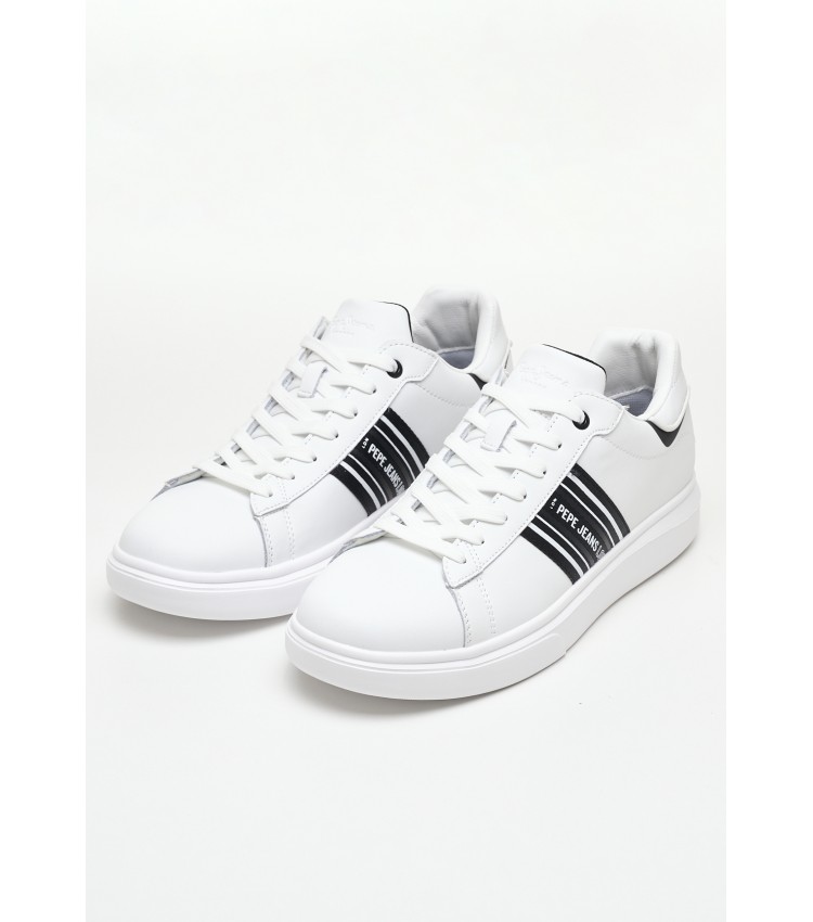 Men Casual Shoes Eaton.Street White ECOleather Pepe Jeans