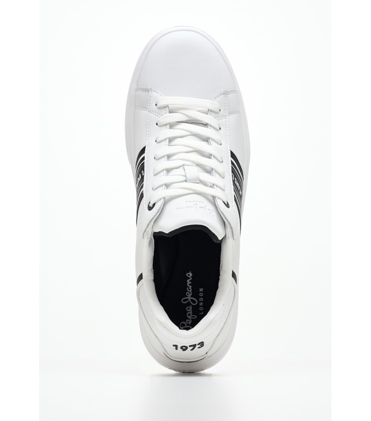 Men Casual Shoes Eaton.Street White ECOleather Pepe Jeans