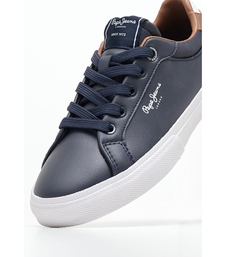 Παιδικά Παπούτσια Casual Kenton.Court.Bw Μπλε ECOleather Pepe Jeans