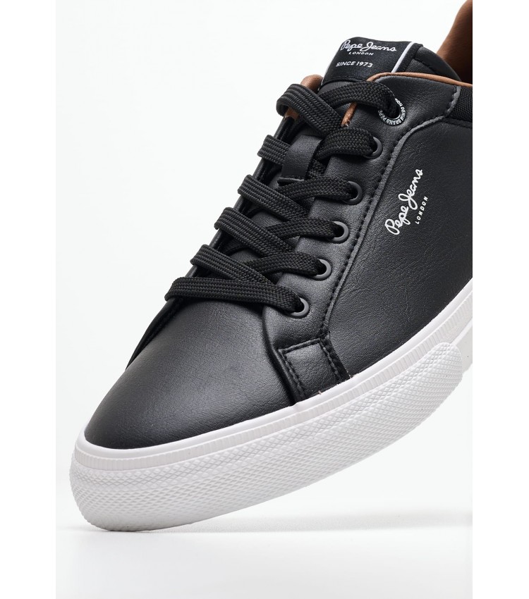 Men Casual Shoes Kenton.Court Black ECOleather Pepe Jeans