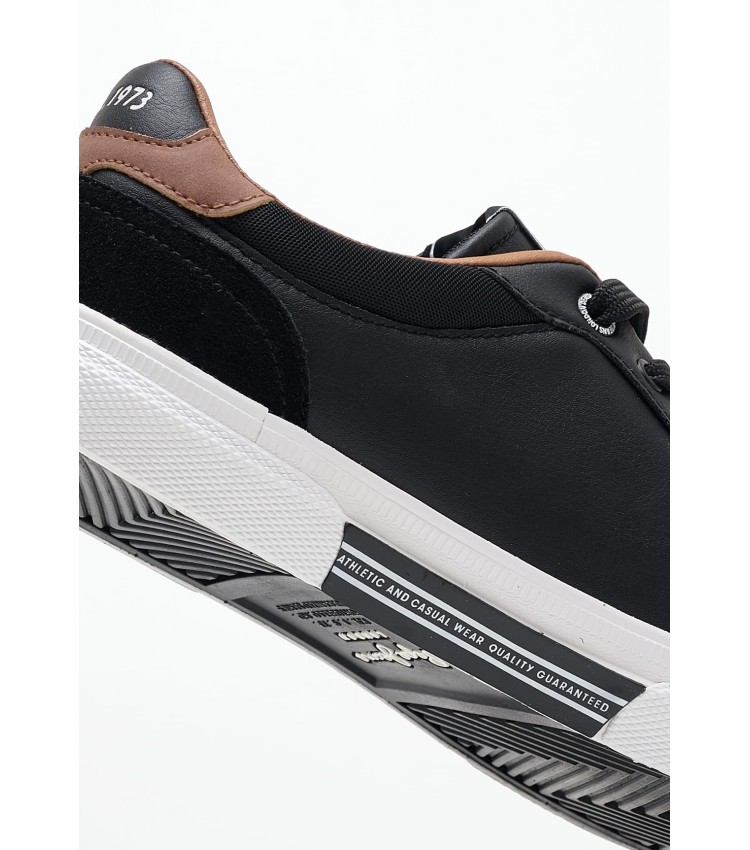 Men Casual Shoes Kenton.Court Black ECOleather Pepe Jeans