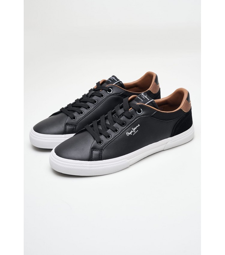 Men Casual Shoes Kenton.Court Black ECOleather Pepe Jeans