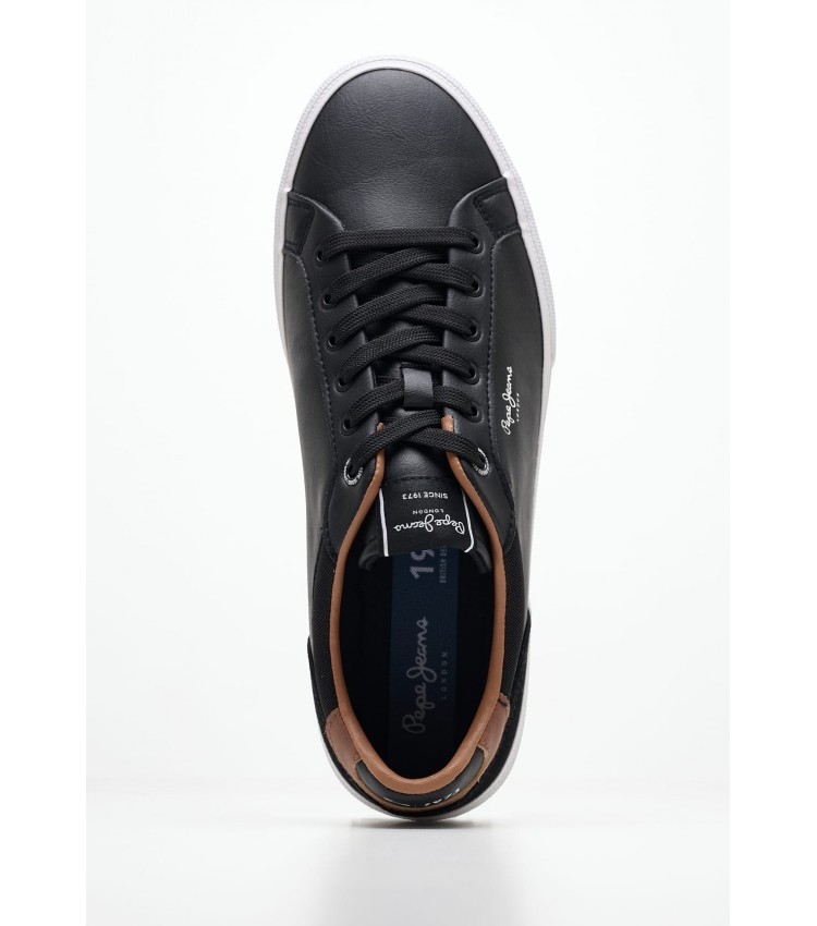 Men Casual Shoes Kenton.Court Black ECOleather Pepe Jeans