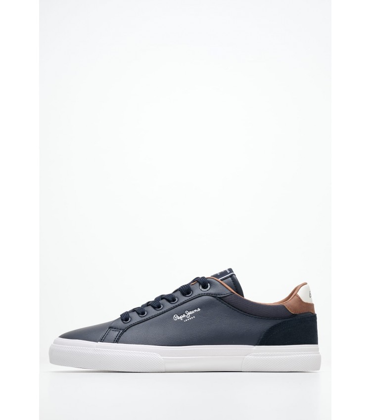 Men Casual Shoes Kenton.Court Blue ECOleather Pepe Jeans