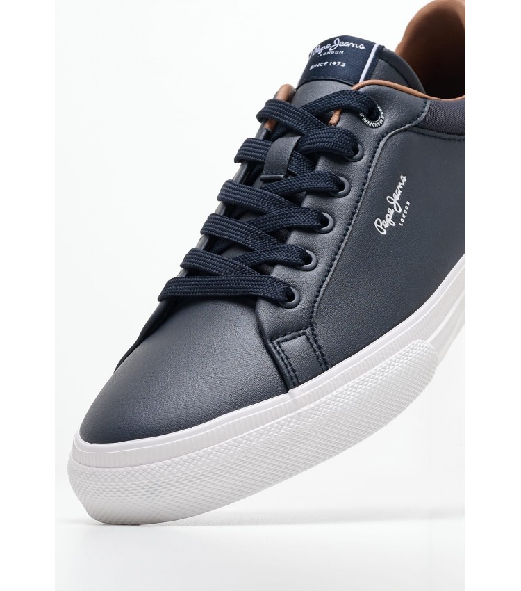 Men Casual Shoes Kenton.Court Blue ECOleather Pepe Jeans