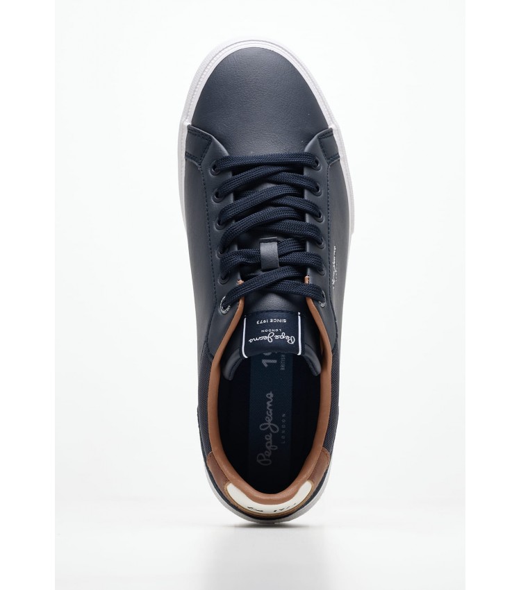 Men Casual Shoes Kenton.Court Blue ECOleather Pepe Jeans