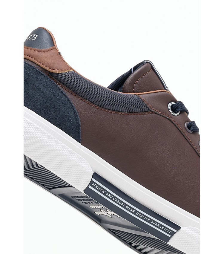 Men Casual Shoes Kenton.Court Brown ECOleather Pepe Jeans