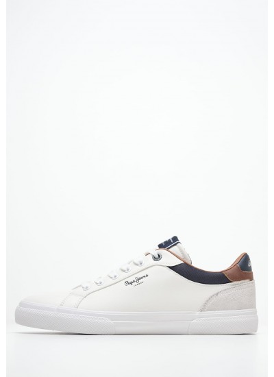 Men Casual Shoes Kenton.Court White ECOleather Pepe Jeans