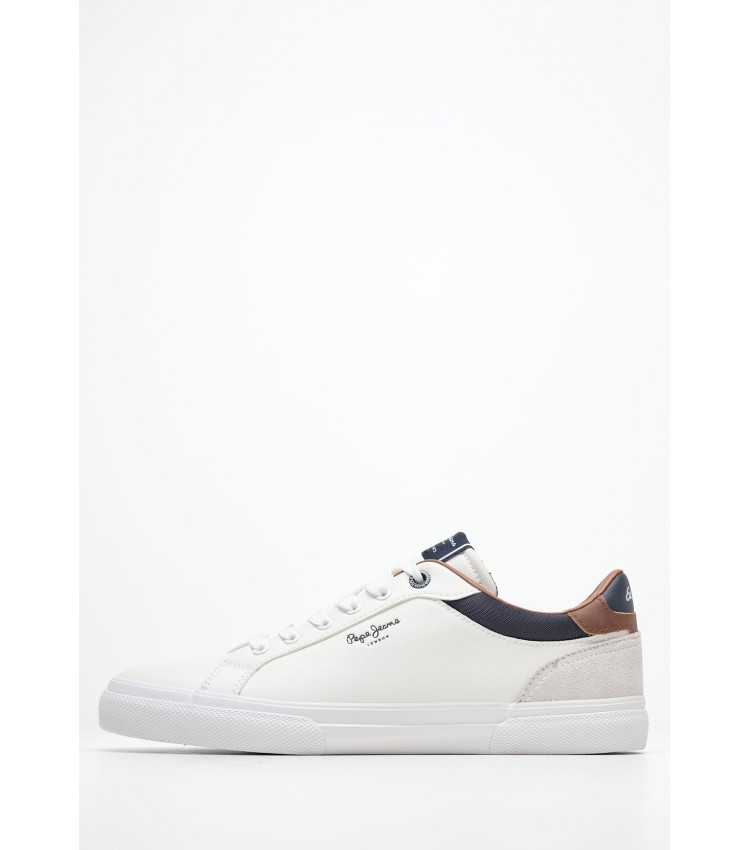 Men Casual Shoes Kenton.Court White ECOleather Pepe Jeans