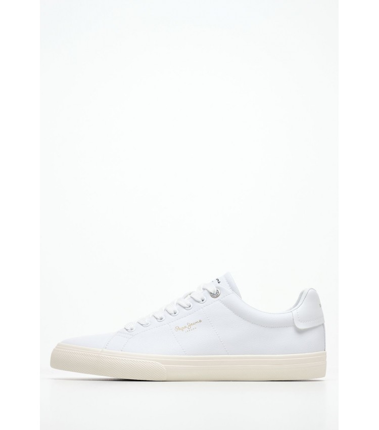 Men Casual Shoes Kenton.Rise White ECOleather Pepe Jeans