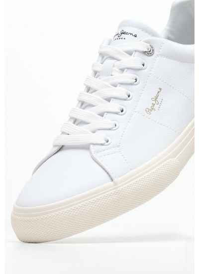 Men Casual Shoes Kenton.Rise White ECOleather Pepe Jeans