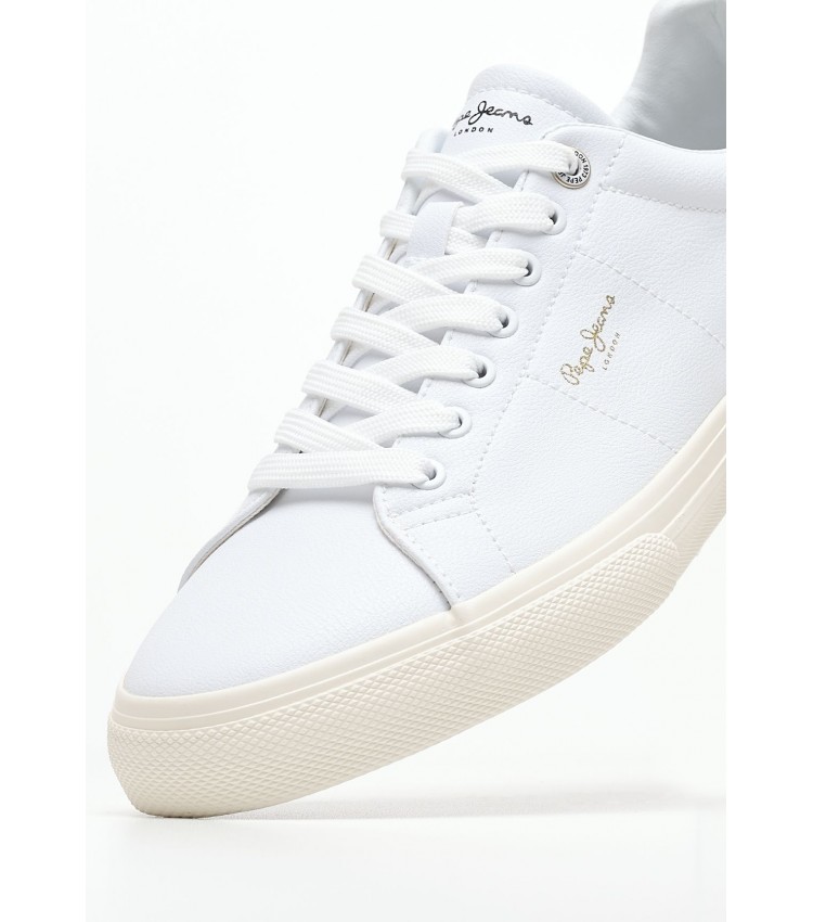 Men Casual Shoes Kenton.Rise White ECOleather Pepe Jeans