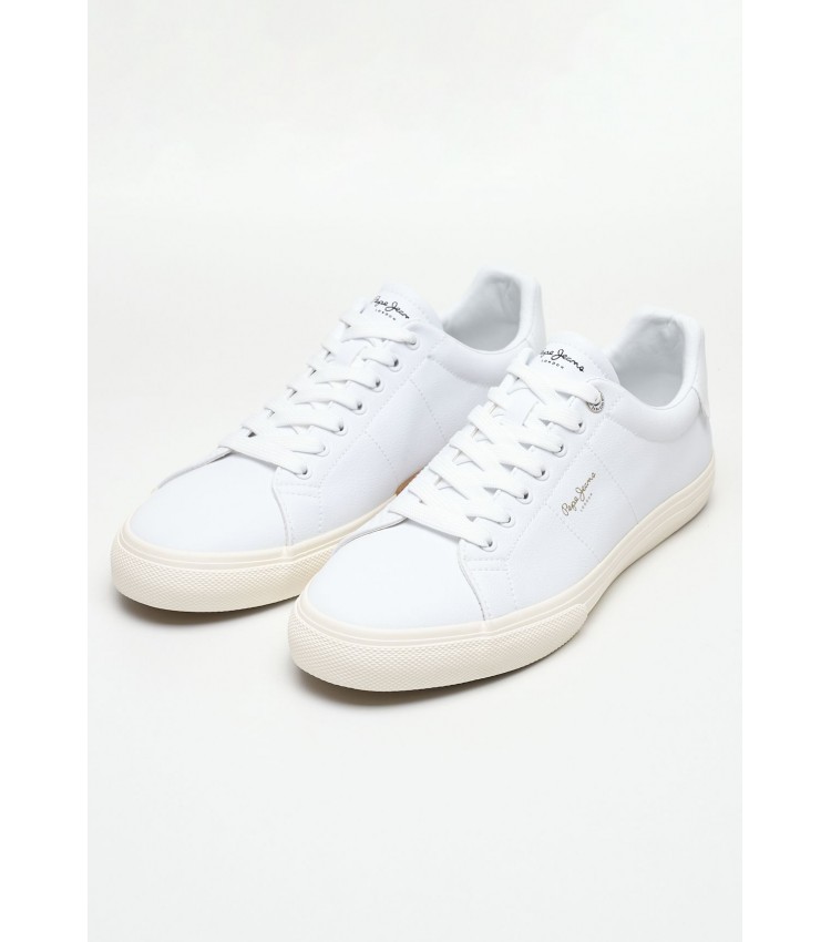 Men Casual Shoes Kenton.Rise White ECOleather Pepe Jeans