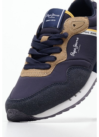 Παιδικά Παπούτσια Casual London.Running Μπλε ECOsuede Pepe Jeans