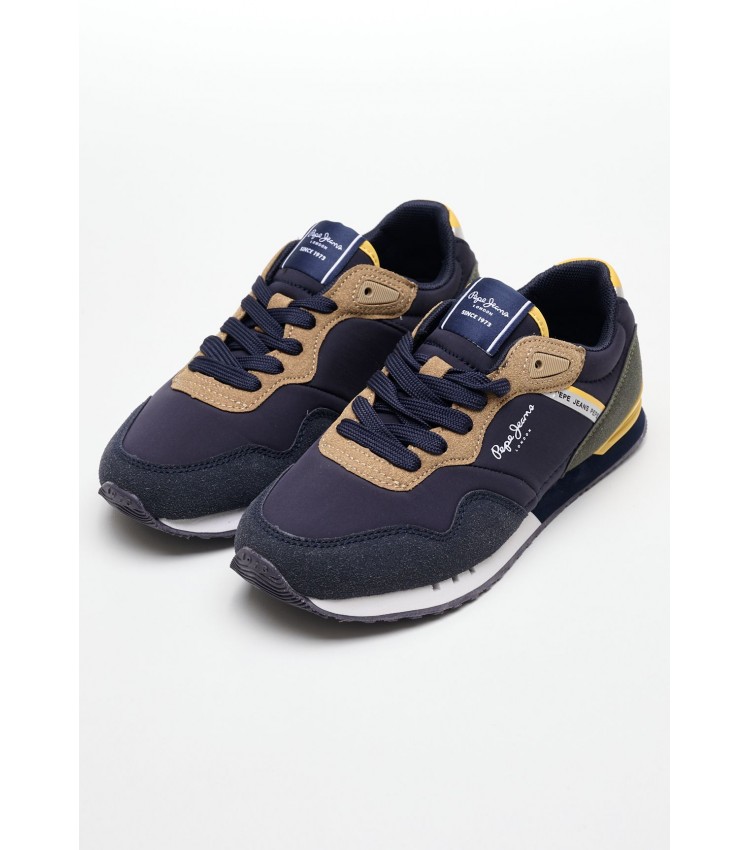 Παιδικά Παπούτσια Casual London.Running Μπλε ECOsuede Pepe Jeans