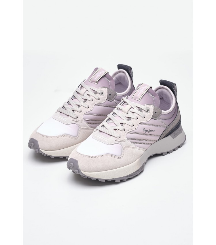 Women Casual Shoes Lucky.Flag Purple Buckskin Pepe Jeans