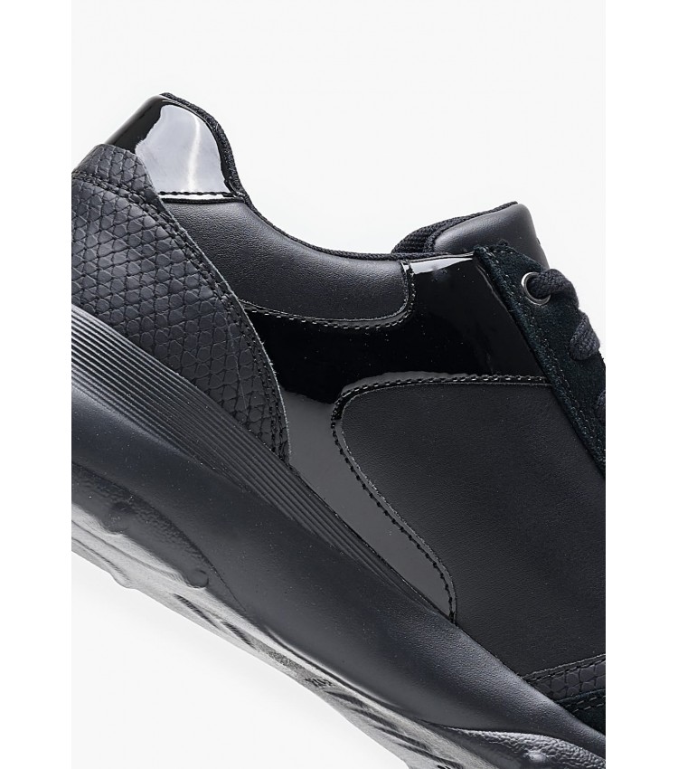 Women Casual Shoes Alleniee.Geobuck Black Leather Geox