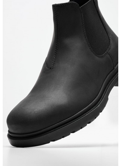 Men Boots Andalo Black Nubuck Leather Geox